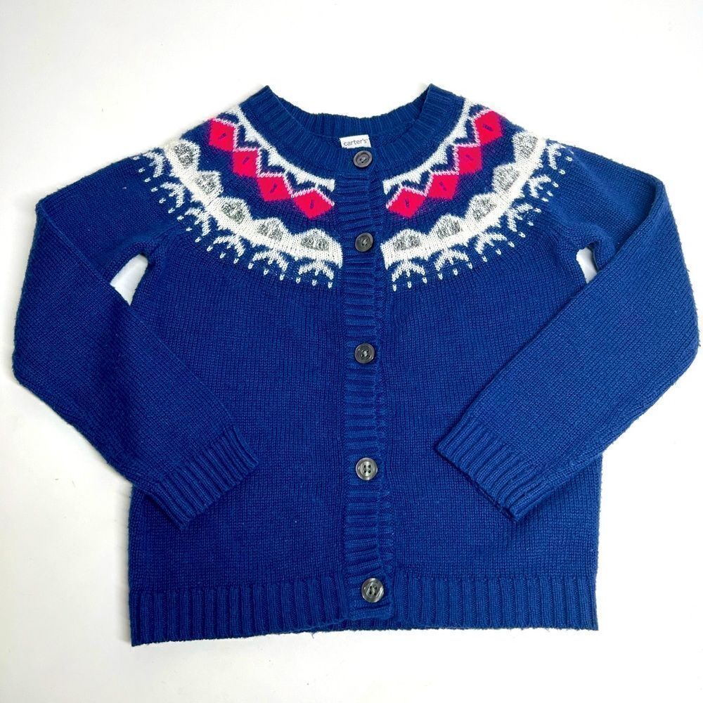 Carter's Fairisle Cardigan Girls Size 4
